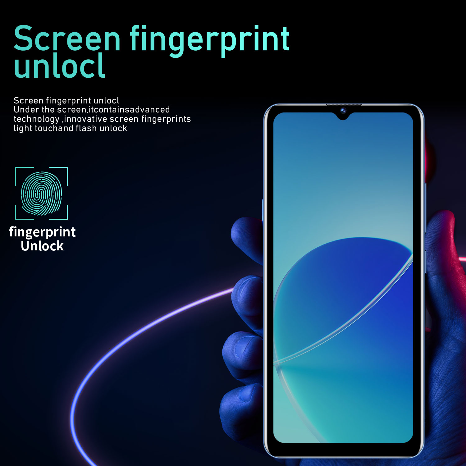Screen fingerprint unlock smartphone android