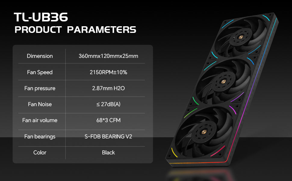 TL-UB36 pc case fan