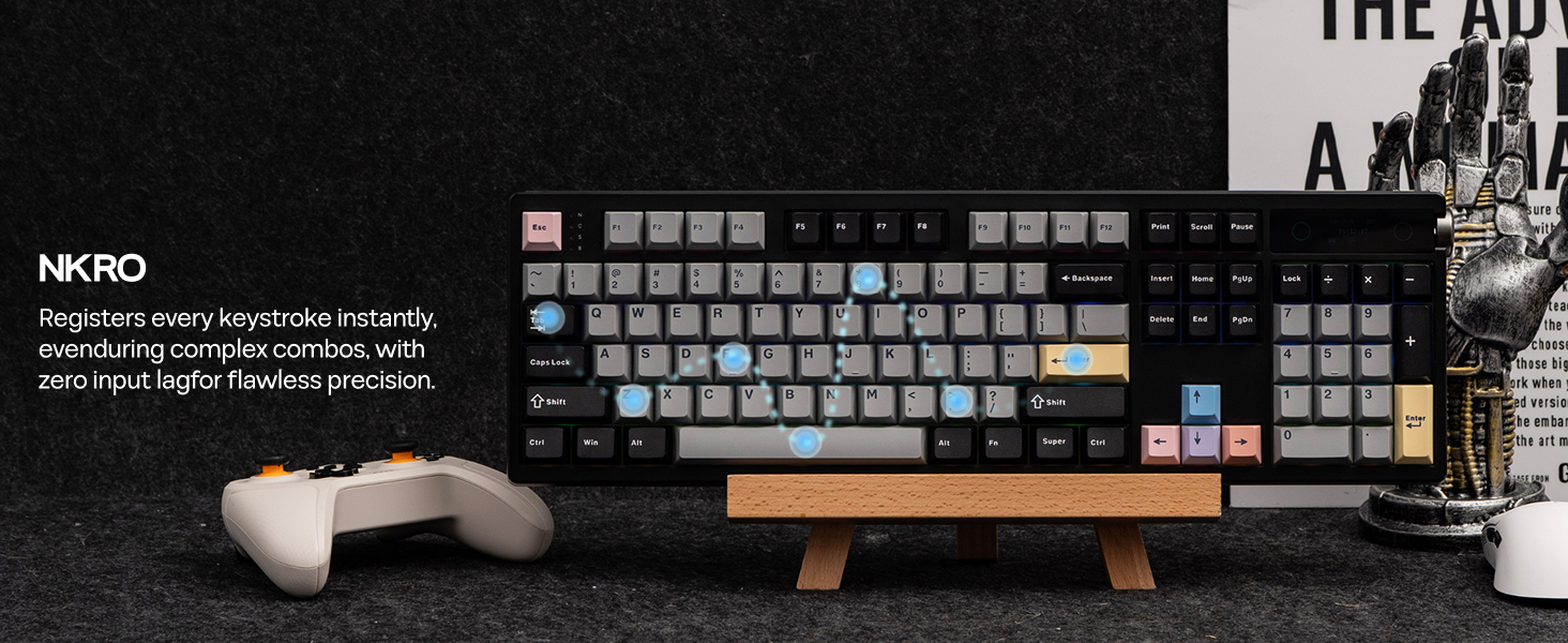 EPOMAKER TH108 PRO Full Size Mechanical Keyboard NKRO