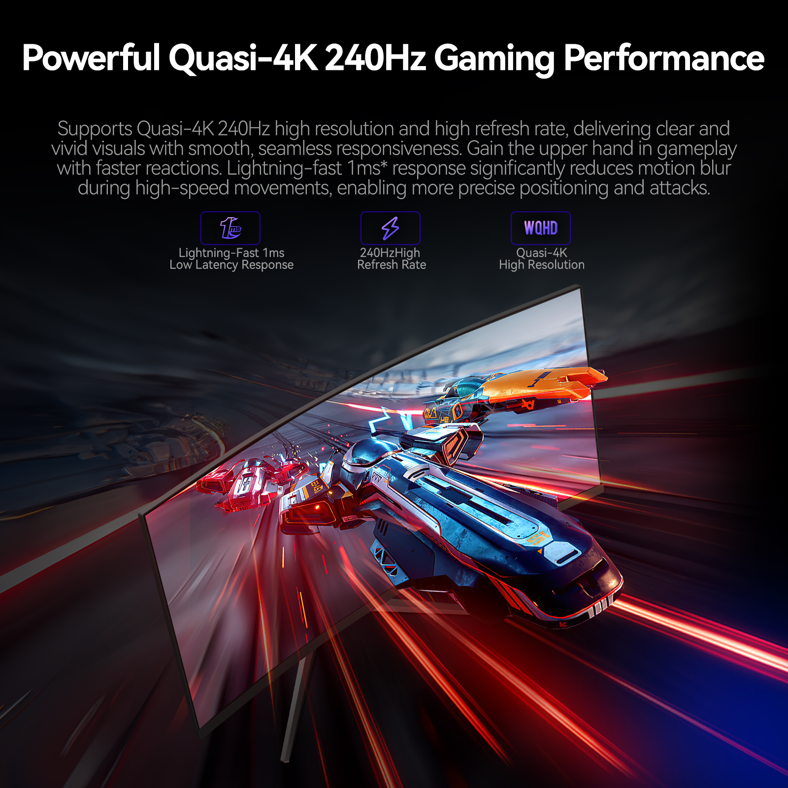 Powerful Quasi-4K 240Hz Gaming Performance
