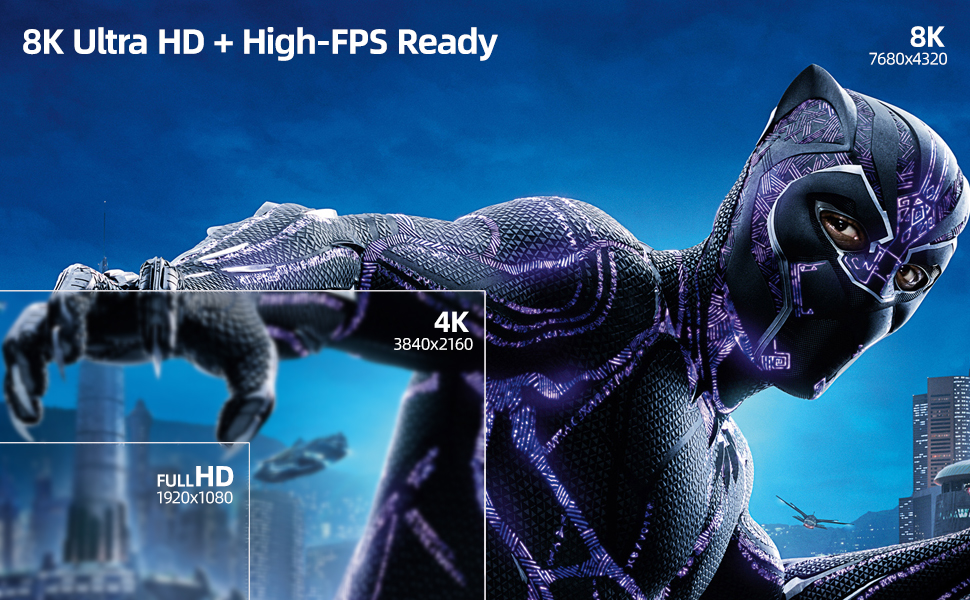 KVM Switch, 8K@60Hz HDMI + 2 DP KVM Switches 3 Monitors 3 PCs with 4 USB 3.0 Ports, KVM Switch for 3