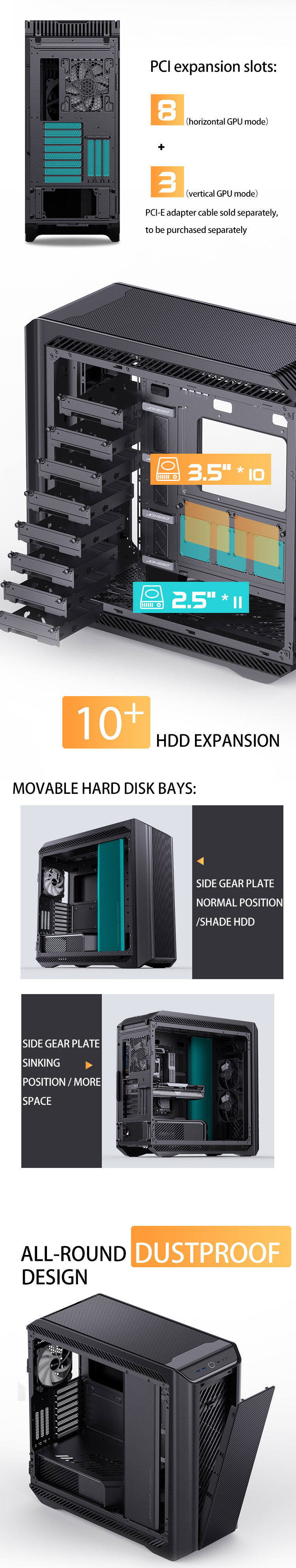 Multiple hard drive case