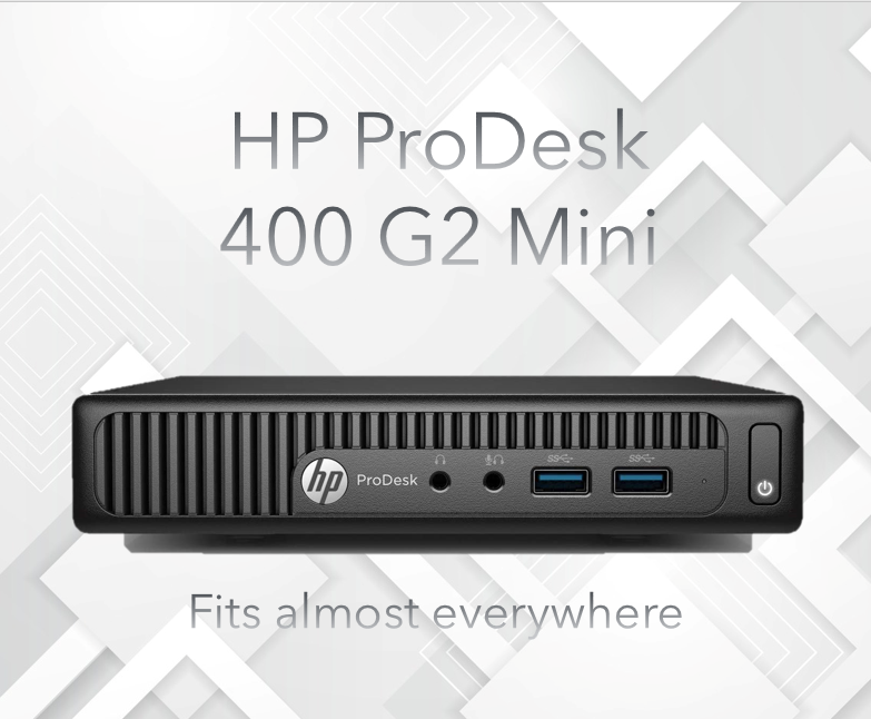 HP ProDesk 400 G2 Mini Desktop PC, Intel Core i3-6100T 3.20GHz, 8GB DDR4  RAM, 256GB SSD, WiFi, Win-10 x64 Grade A
