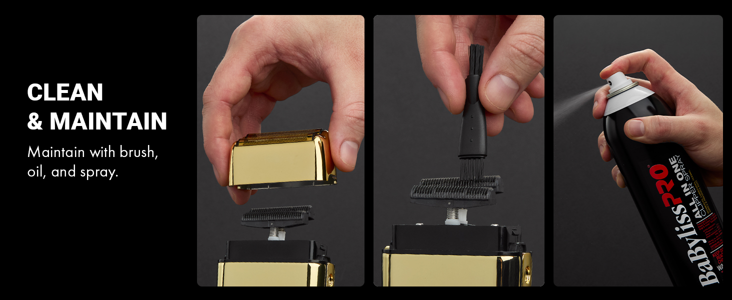 BaBylissPRO FXFS2G FOILFX02 Cordless GOLD FX Metal Double-Foil Shaver