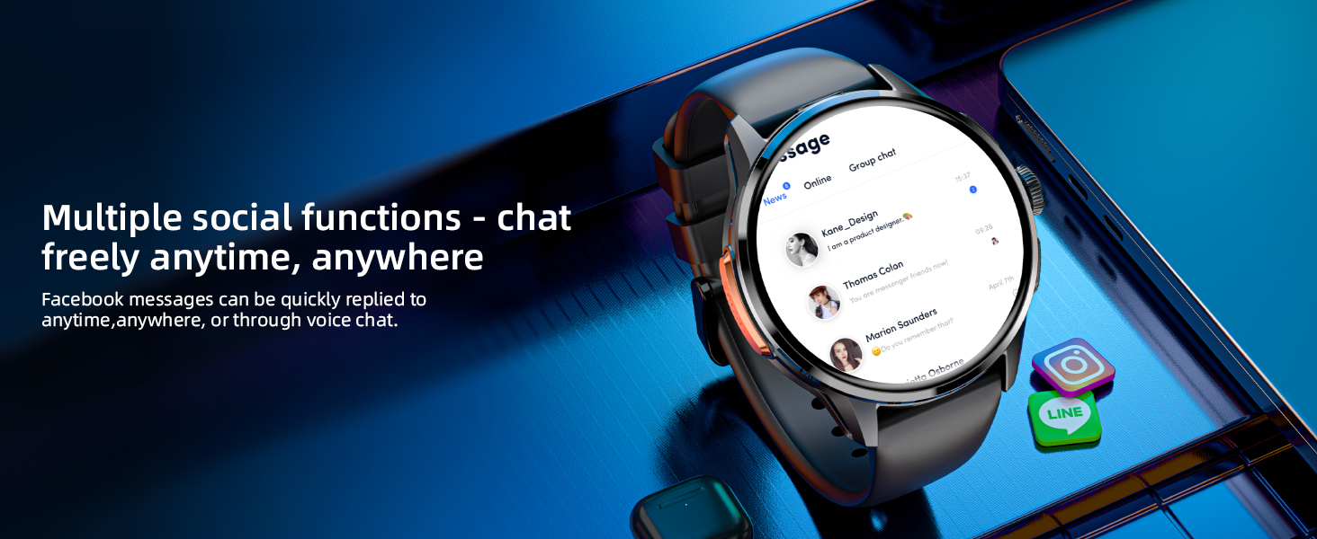 Multiple socialfunctions - chatfreely anytime, anywhere