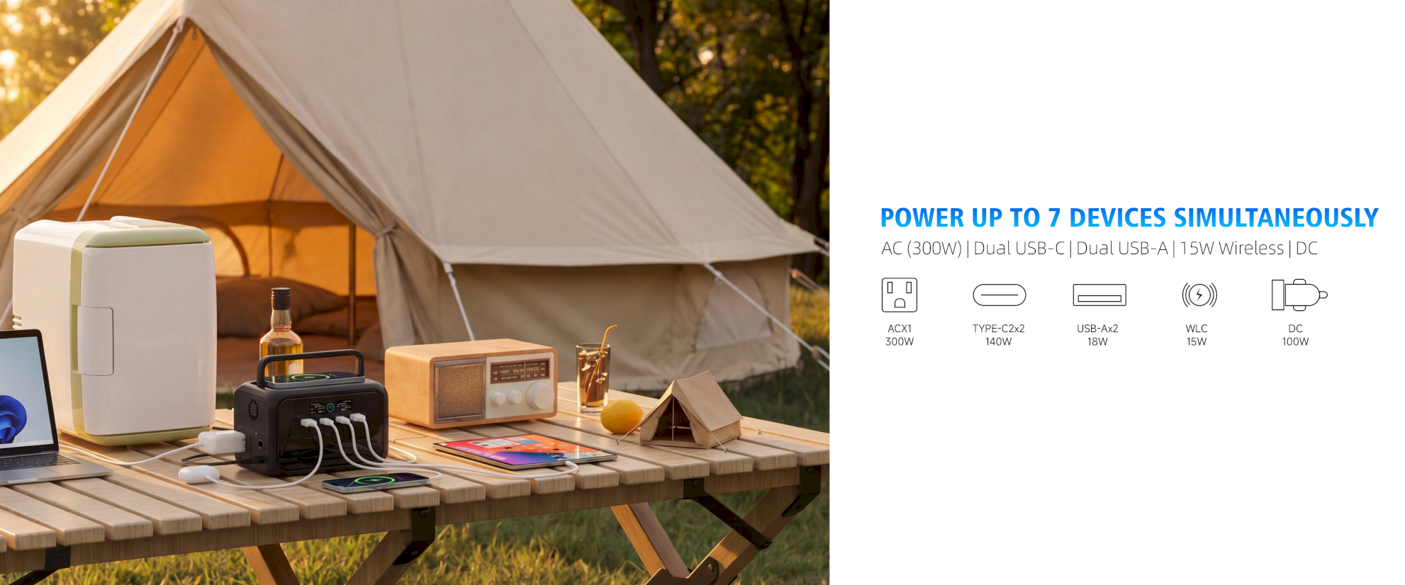300W 288wh portable power station