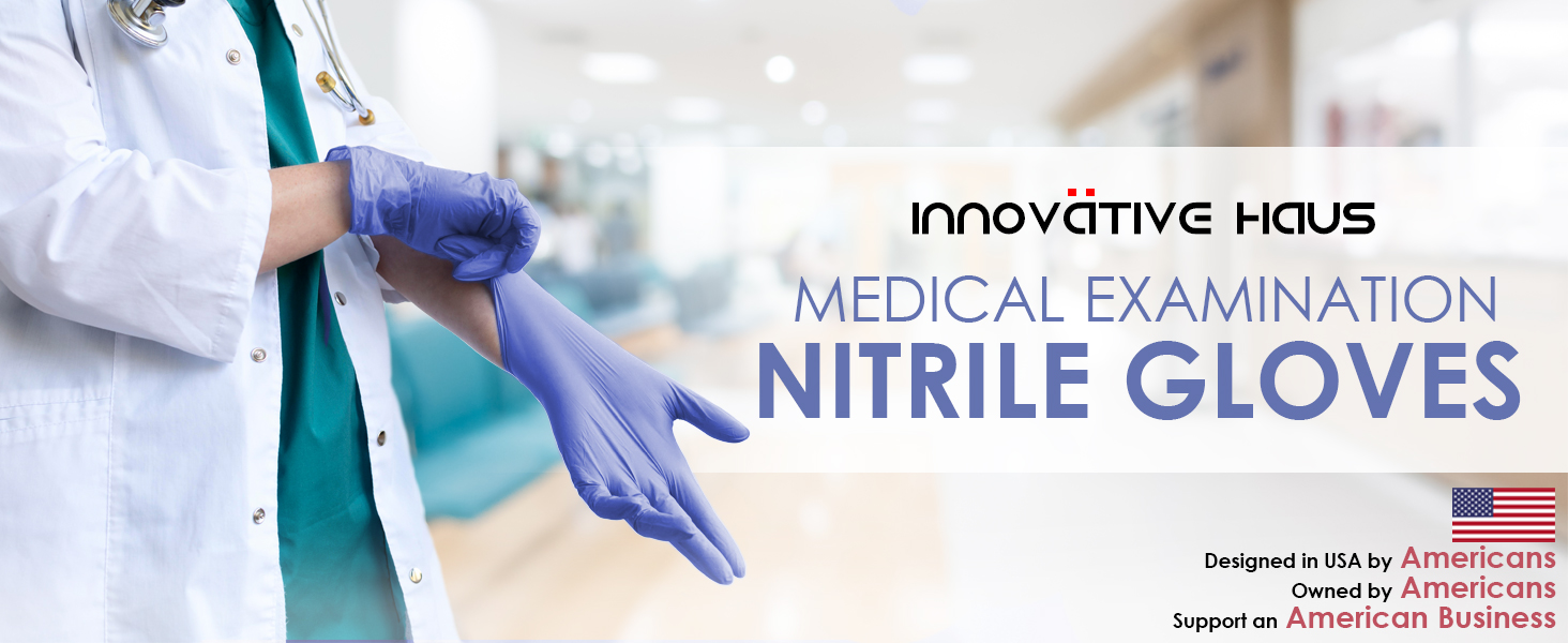 innovative haus indigo x large nitrile gloves disposable purple
