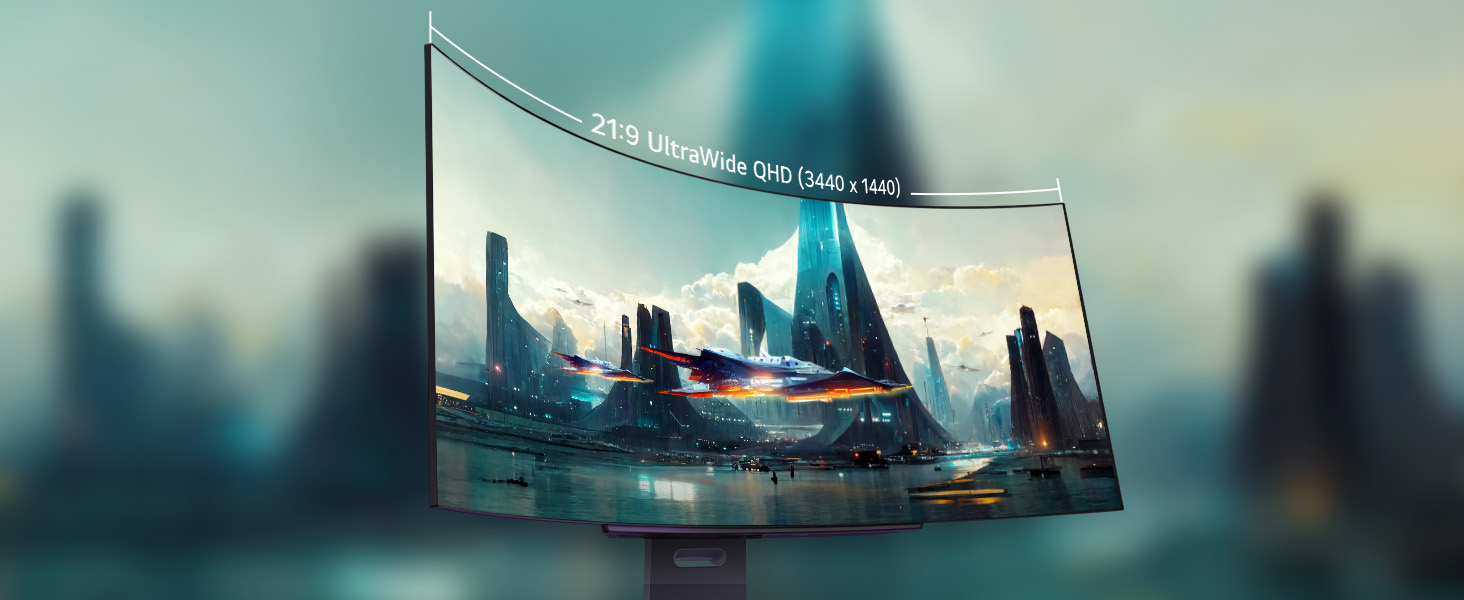 LG UltraGear 45GX900A-B HDR400 USB-C OLED Curved Gaming Computer Monitor