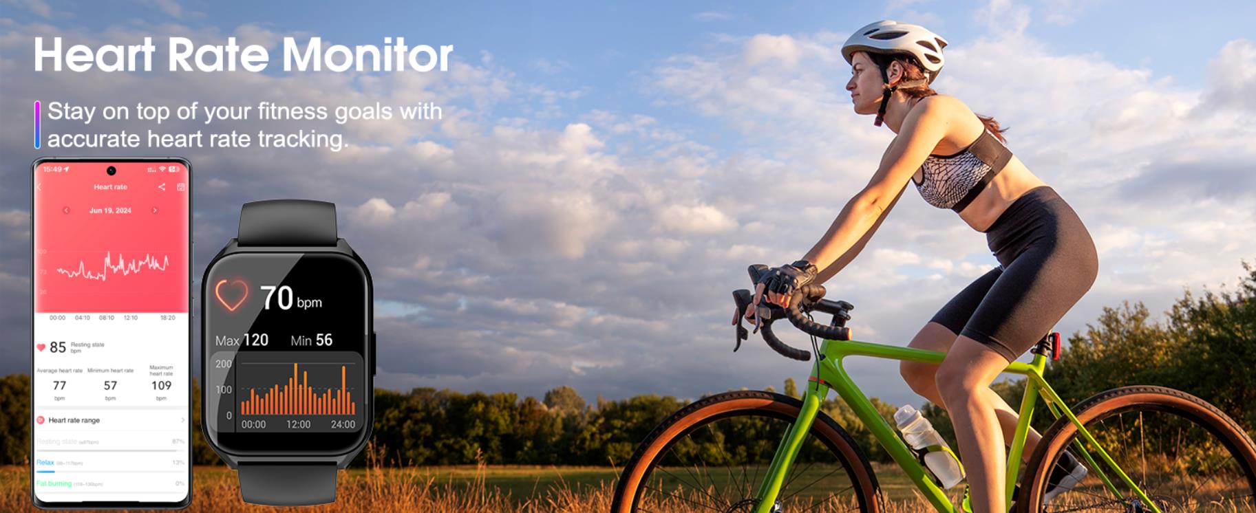 Smart Watch, 1.85"HD Smartwatches (Answer/Make Calls), 100+ Sport Modes with Fitness Tracker