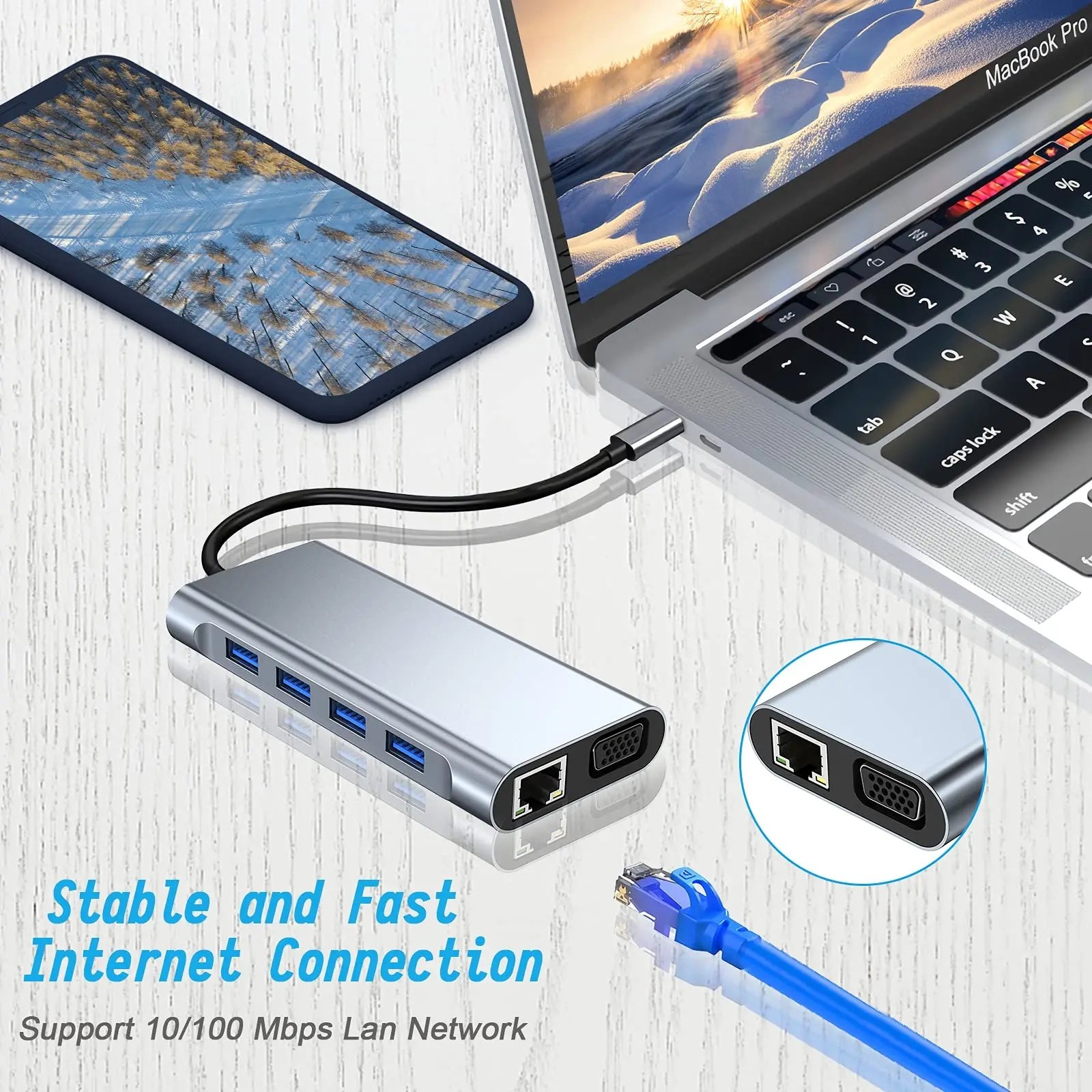 USB C Adapter 11 in 1 Dongle