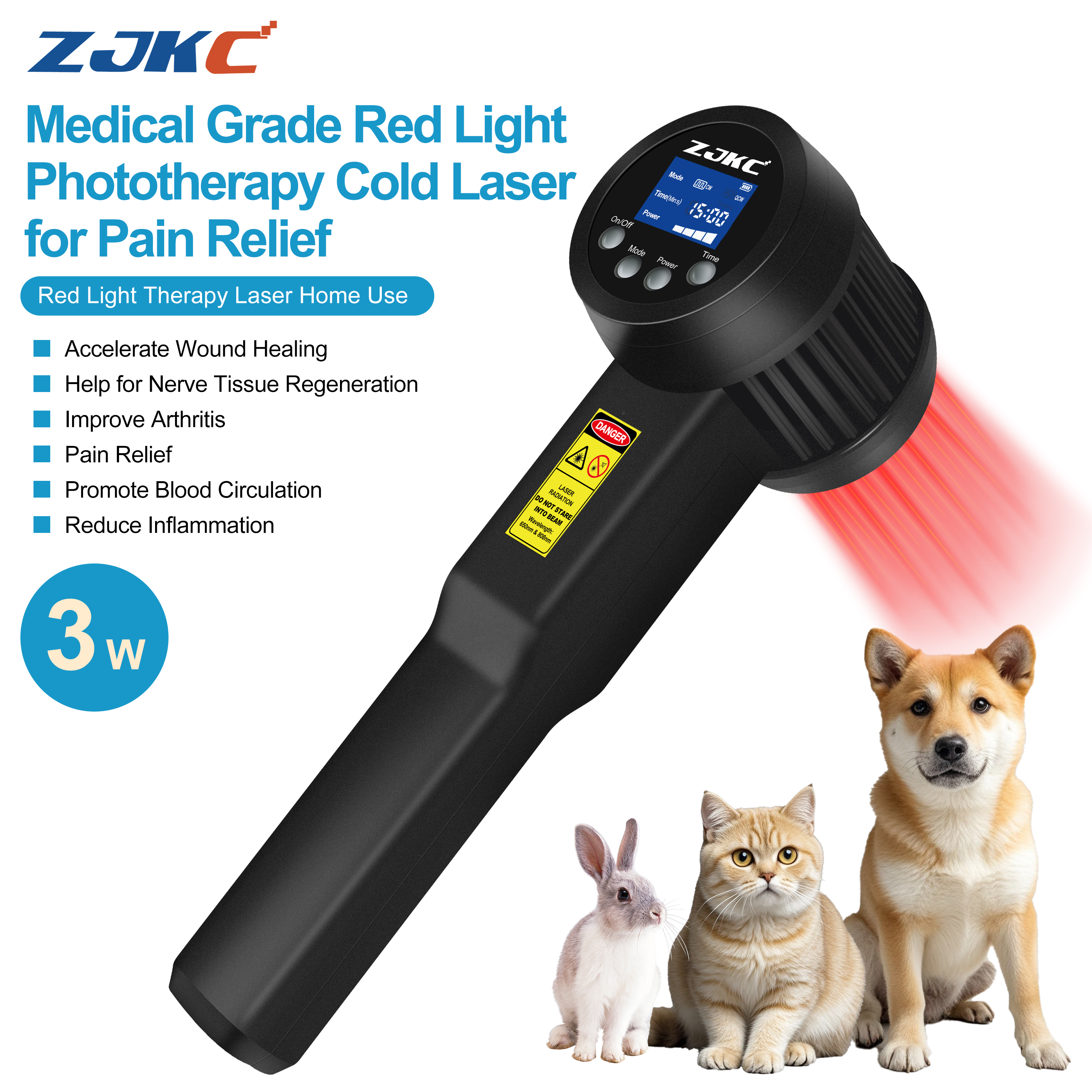 Medical Grade Red Light Phototherapy Cold Laser for Pain Relief
