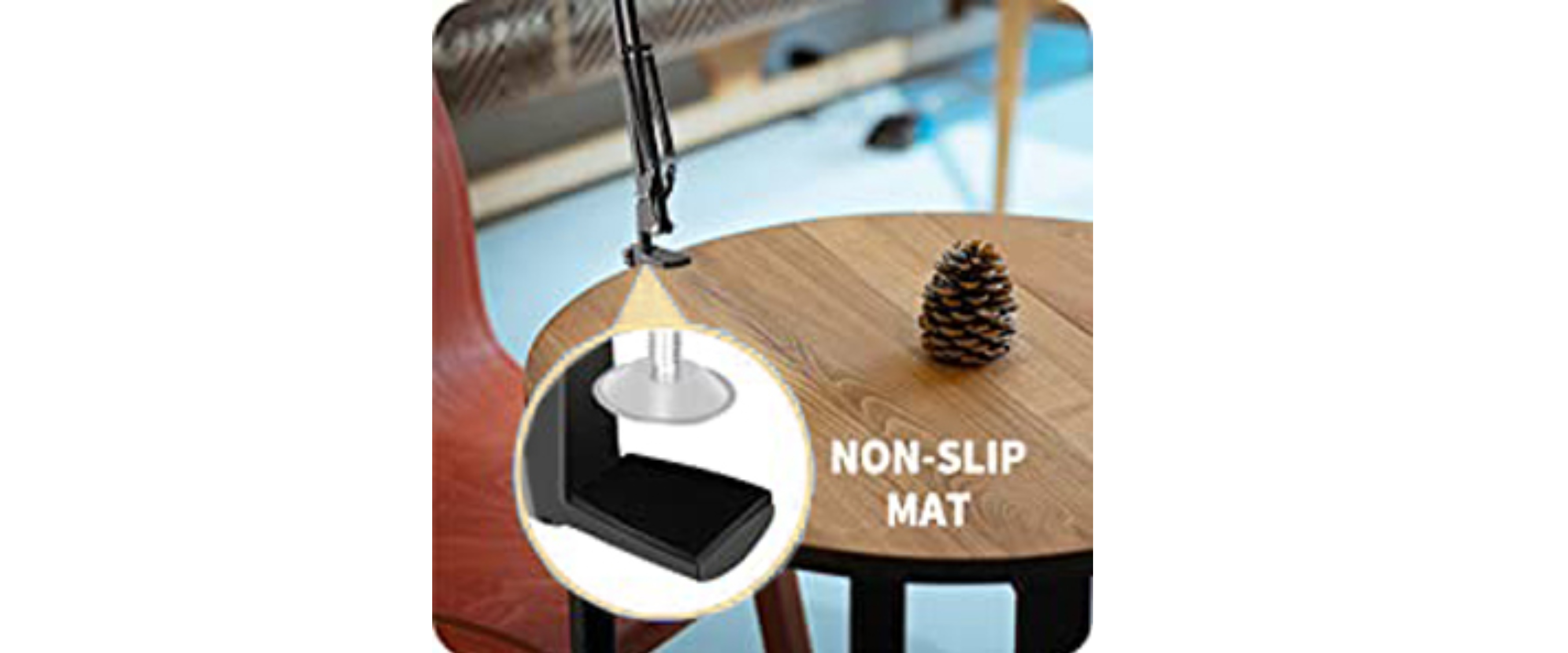Anivia table clamp with non-slip mat, desk mount for fill light