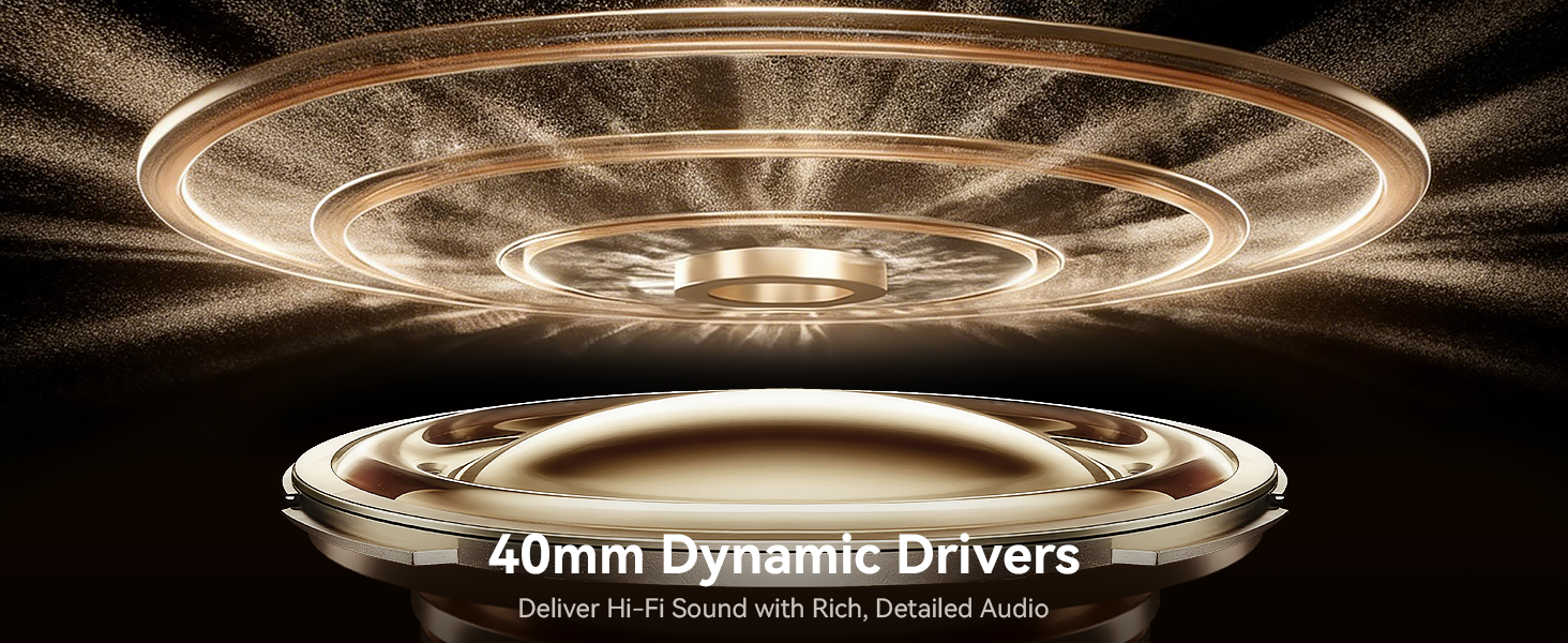 Active Noise Cancelling Headphones,120H Playtime Bluetooth 6.0 Wireless Headphones