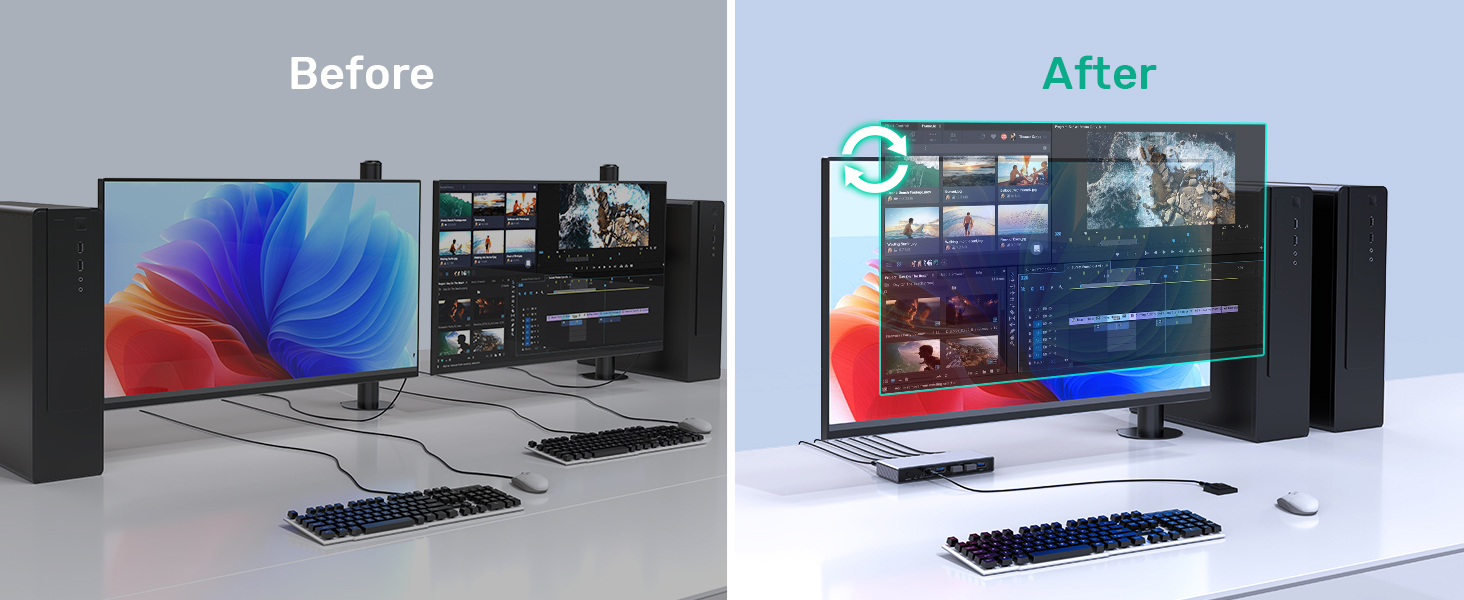 Displayport KVM Switch 2 Computers 1 Monitor, 8K@60Hz 4K@144Hz USB 3.0 DP KVM Switches for 2 Compute