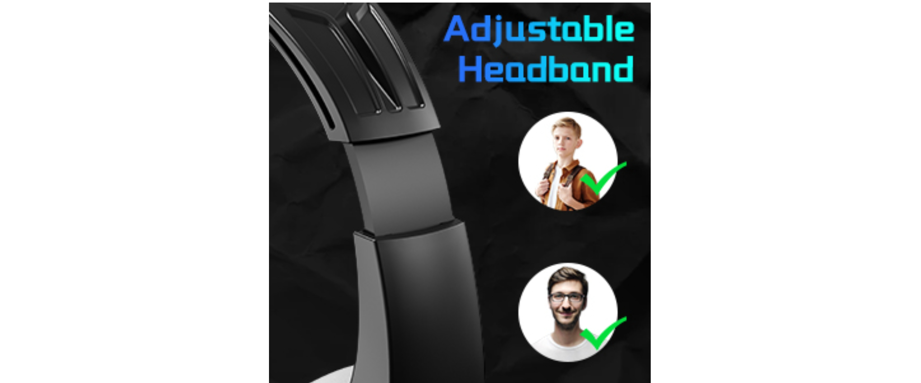 Anivia A9 headset, adjustable headband, fits different head sizes