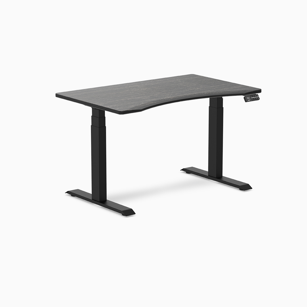 sit stand desk, standing desk, height adjustable desk, ergonomic desk, ergo edge, curved front desk