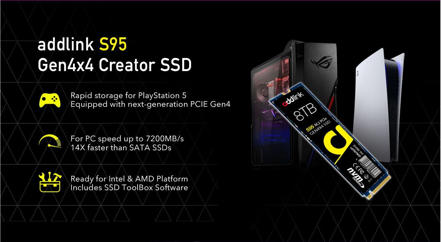Une version 8 To du SSD M.2. Addlink S95 est annoncée