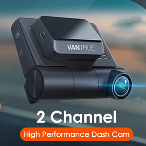 Vantrue S2G 2 Channel WiFi Uber Dual Dash Cam with GPS, 2.5K +