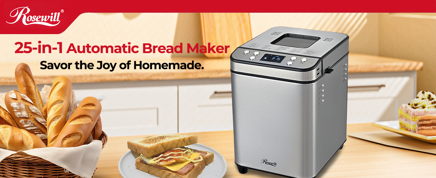 Rosewill 25-in-1 Automatic Bread Maker Machine
