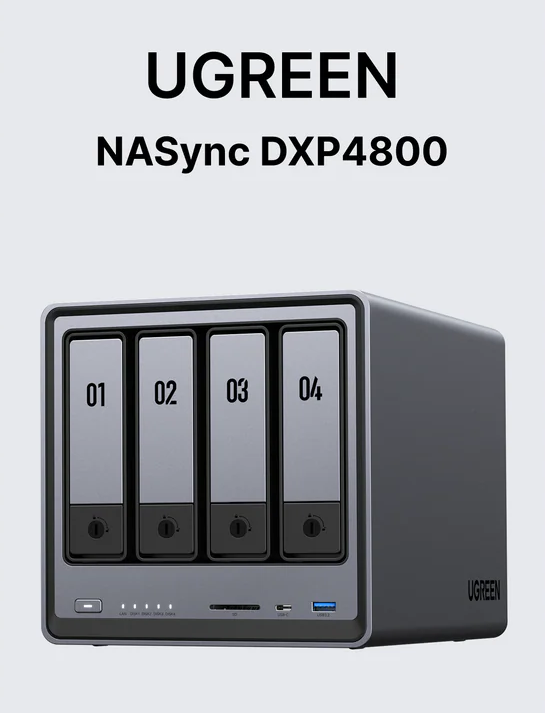 【新品未開封】UGREEN NASync DXP4800 4-Bay UGREEN NASync DXP4800, 4-Bay NAS with Intel® N100 Quad-Core CPU