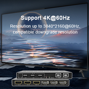 4K@60Hz HDMI DisplayPort KVM Switch