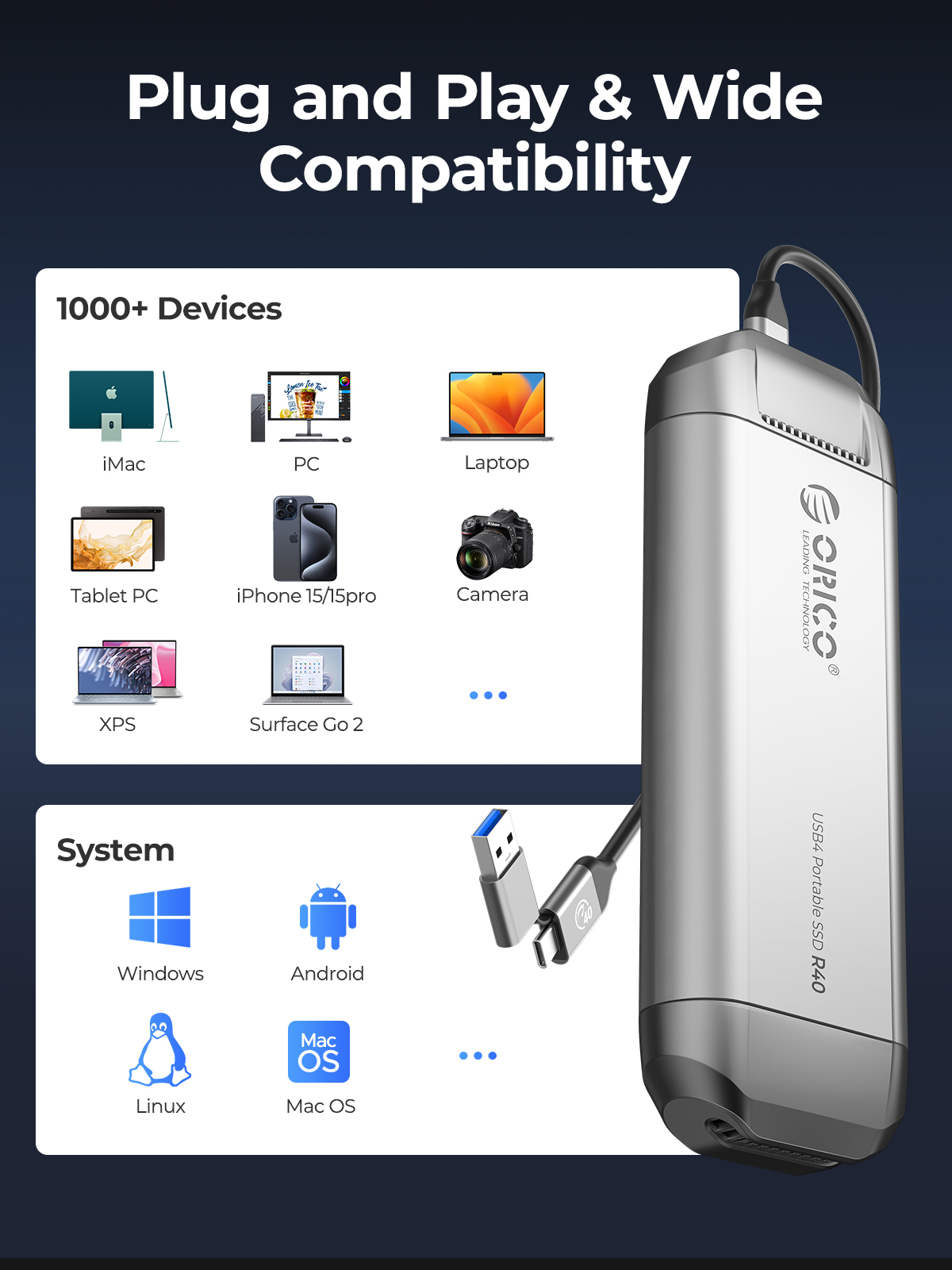 ORICO Silverstone Portable SSD 3500MB/s
