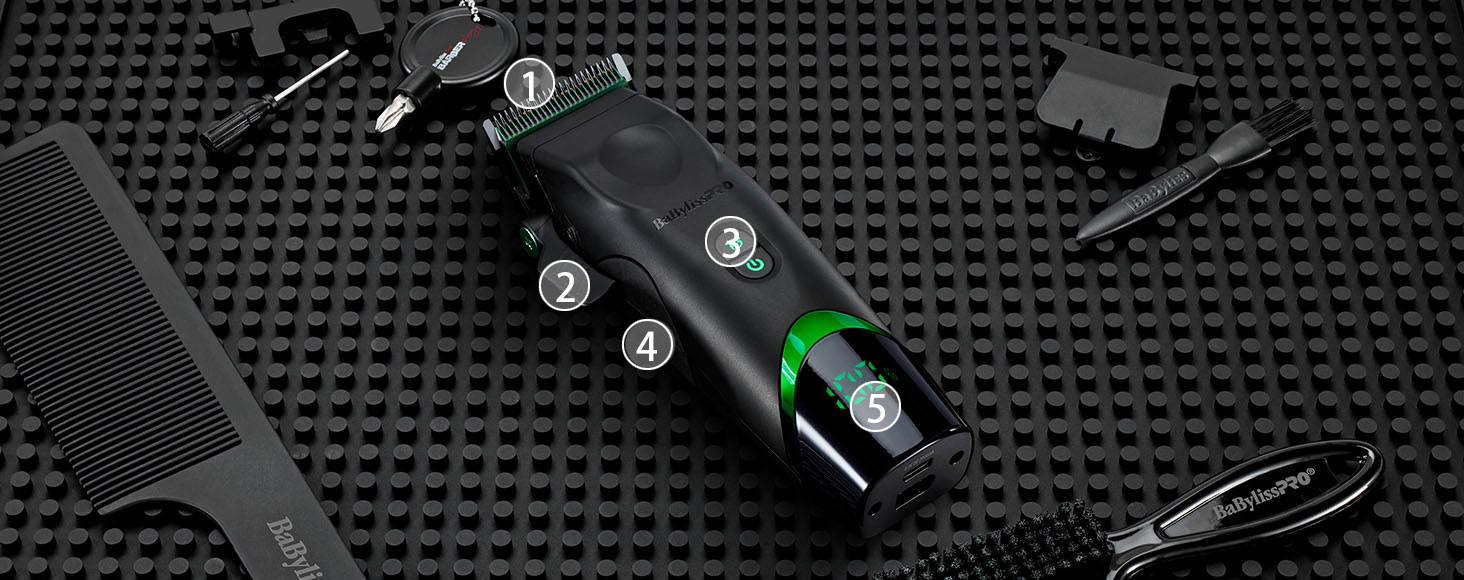 BaBylissPRO FXT45C x Tomb45 Wireless-Charging Hair Clipper for Men