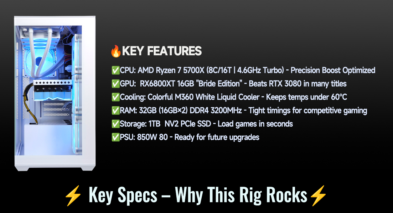 【特価】ゲーミングPC 新品 RYZEN7 5700x rx6800 特価】ゲーミングPC 新品 RYZEN7 5700x rx6800