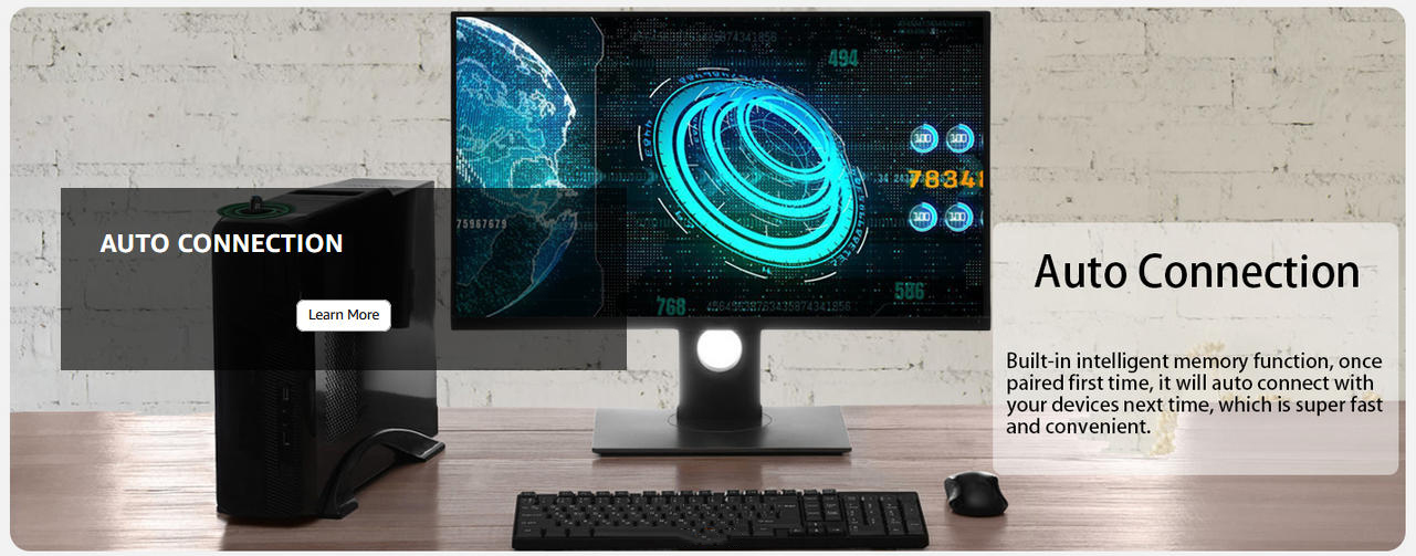 USB Bluetooth 5.4 Adapter for PC, USB Wireless Bluetooth Adapter Dongle Receiver