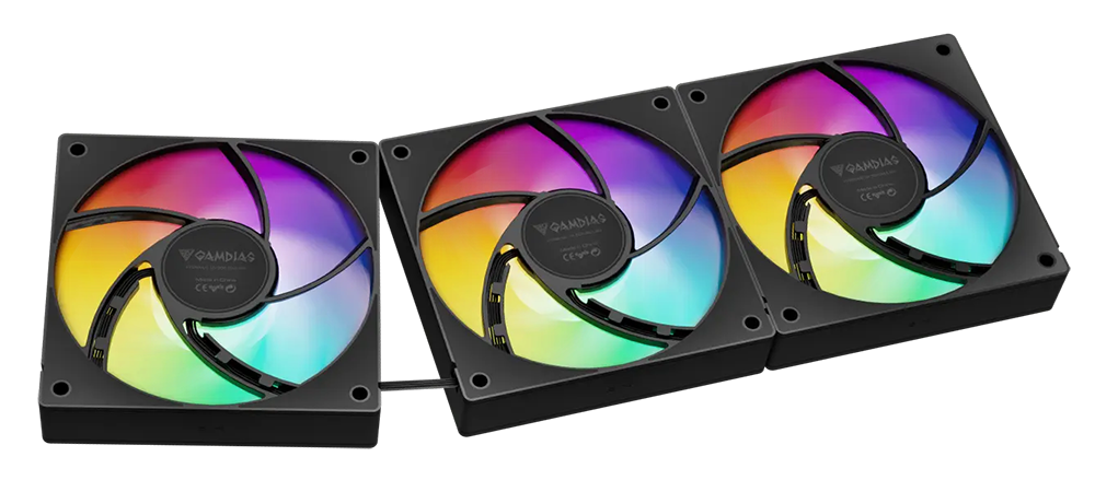 GAMDIAS Aura GLV2 360mm AIO Liquid CPU Cooler, Rotatable