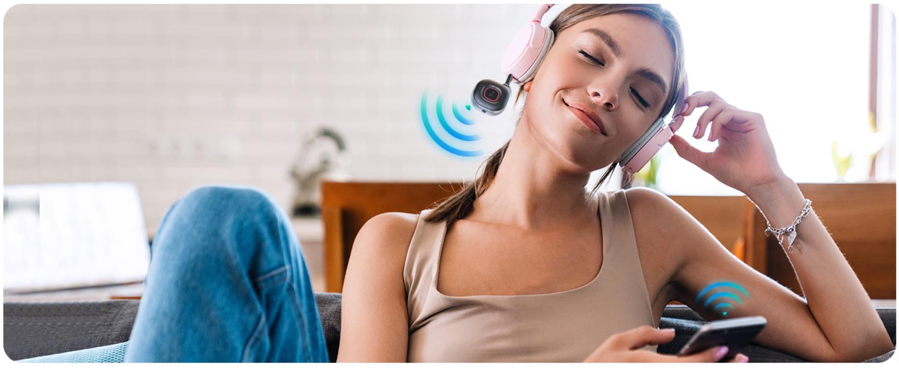 Bluetooth Adapter for Headphones Let your headphones have Bluetooth 5.3 function