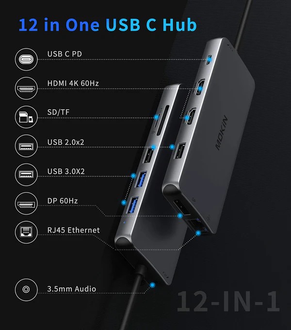 12 IN 1 Docking Station