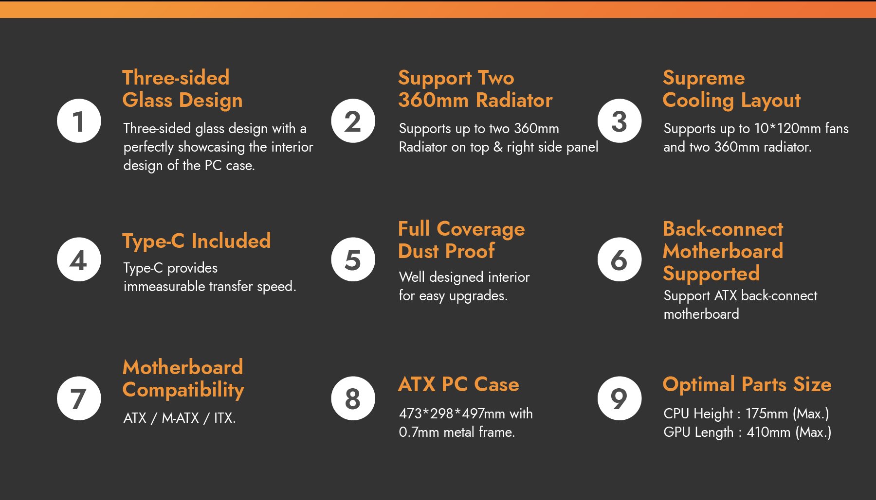 darkFlash DY470 PC Gaming Case White