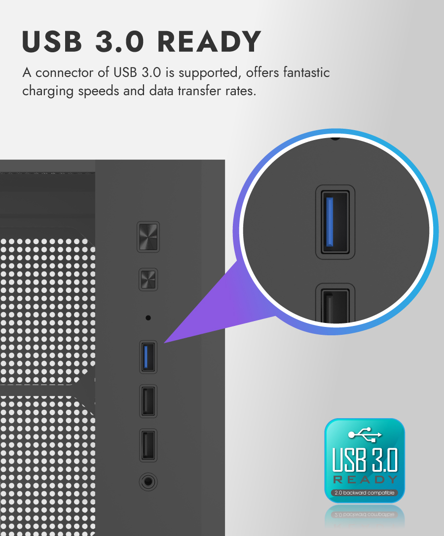 darkFlash DB460M, Micro-ATX PC Gaming Case, High Airflow Full Mesh Front Panel