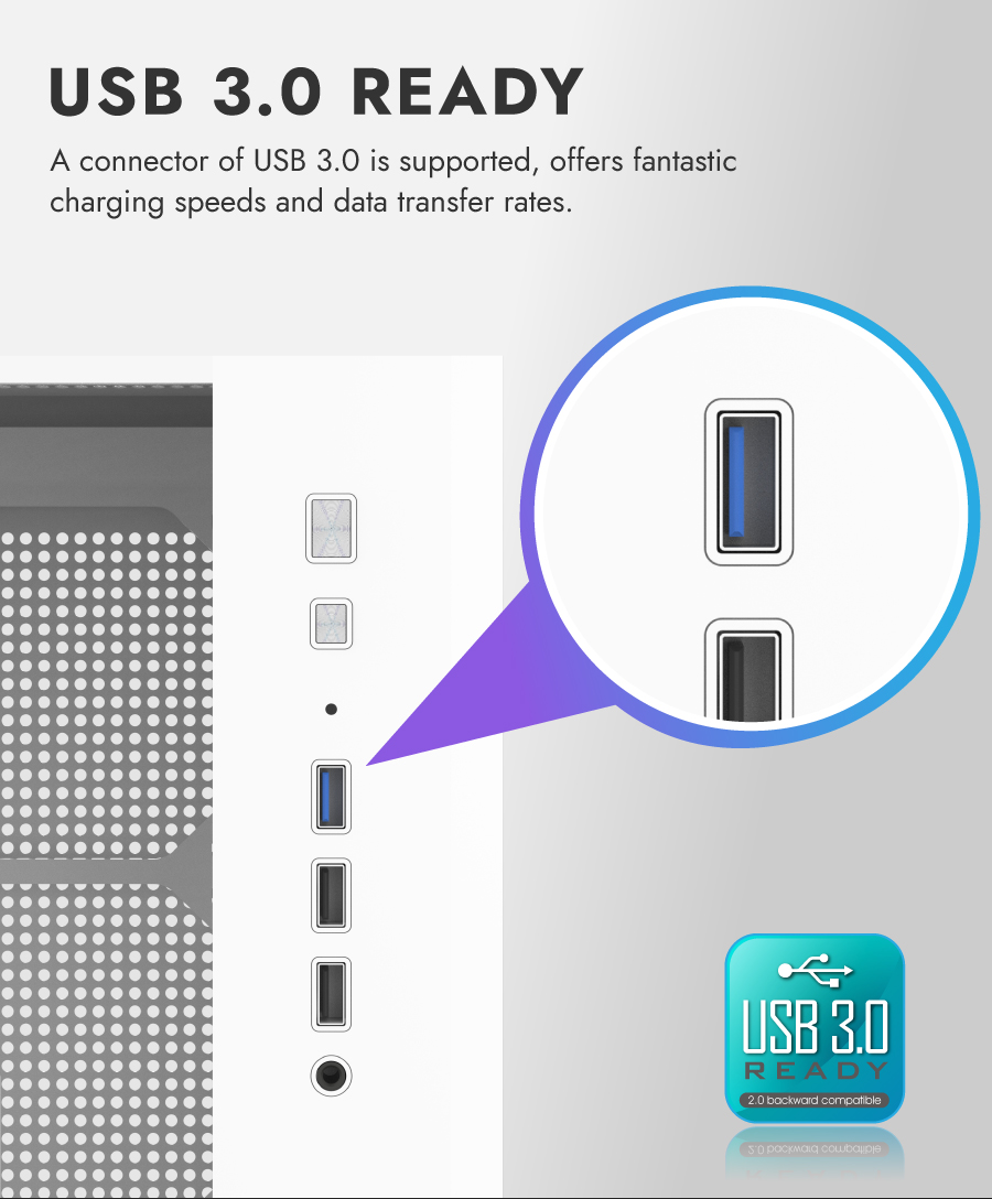 darkFlash DB460M, Micro-ATX PC Gaming Case, High Airflow Full Mesh Front Panel