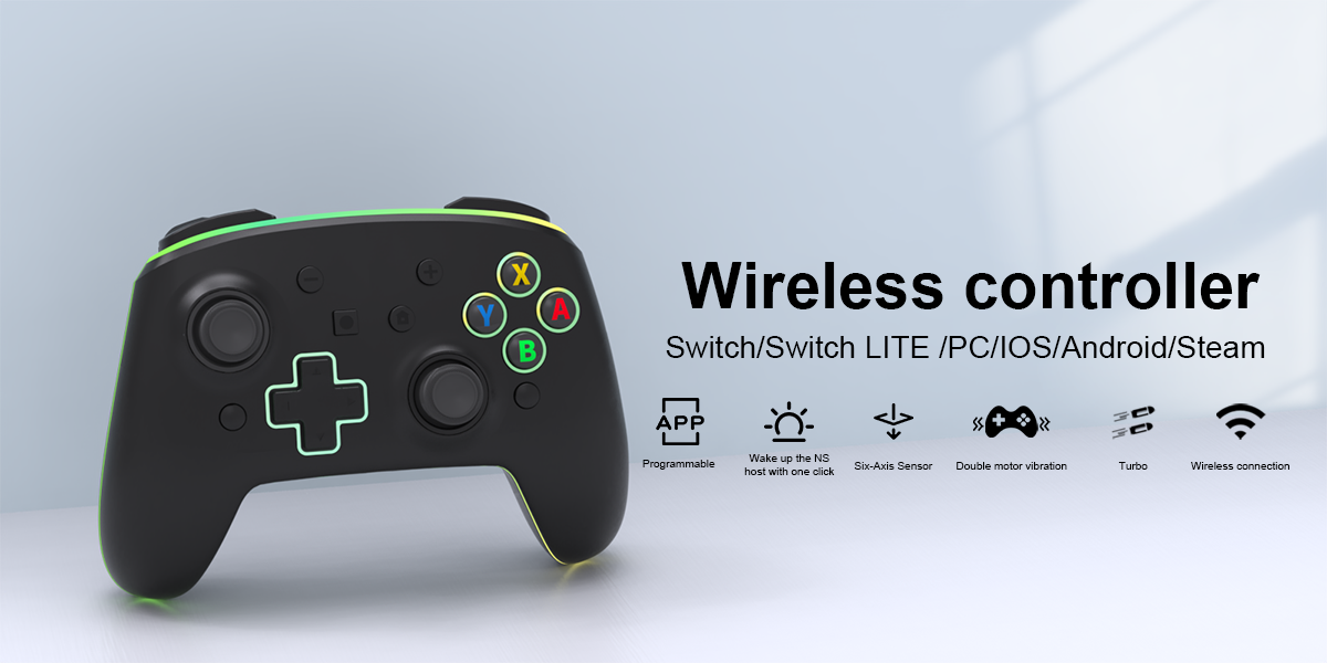 wireless controller is compatible with Nintendo Switch/Switch light/pc/ios/Android/Steam