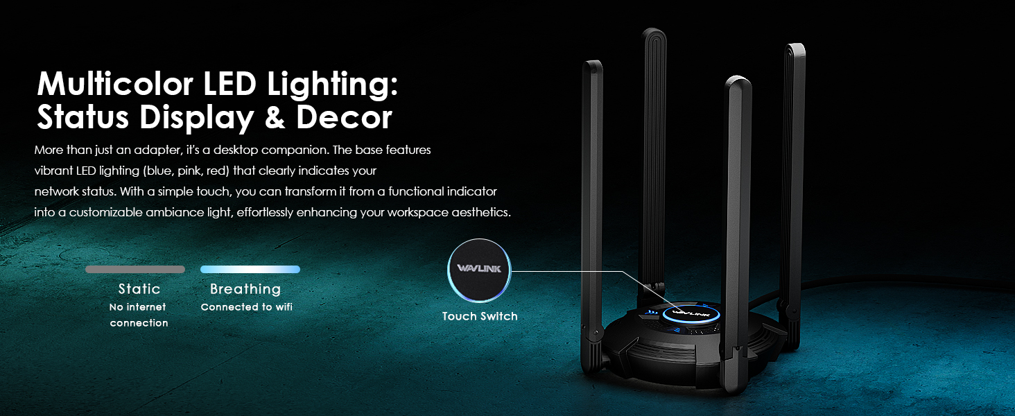 WAVLINK WL-WN695BE2 BE6500 USB WiFi 7 Adapter  