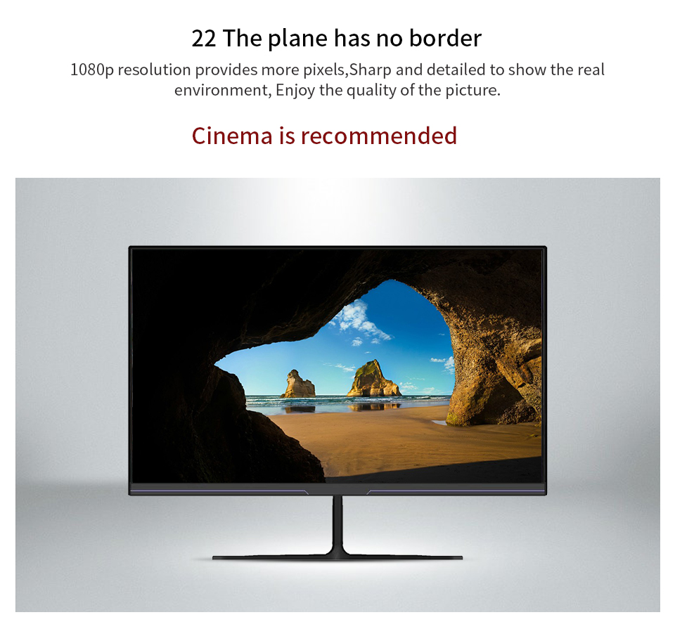 22 inch 75hz monitor flat monitor