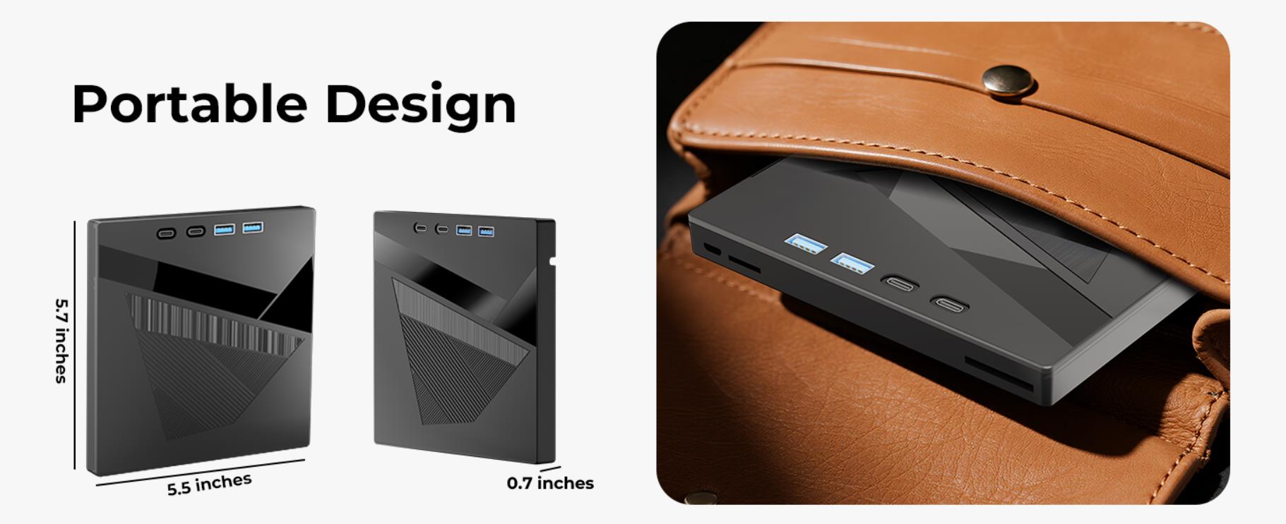 External DVD Drive, 7-in-1 External CD/DVD Drive for Laptop, USB DVD Burner with SD/TF Port