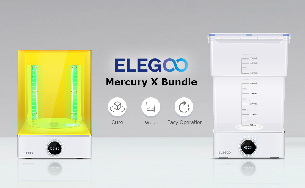 ELEGOO Mercury X (S) Bundle 2-Gallon Size Washing and Curing Station – NV  LIQUIDATION LLC