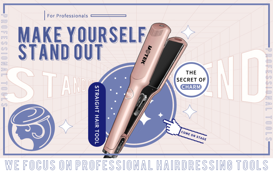 1.75 Inch Flat iron wide Straightener for women hair