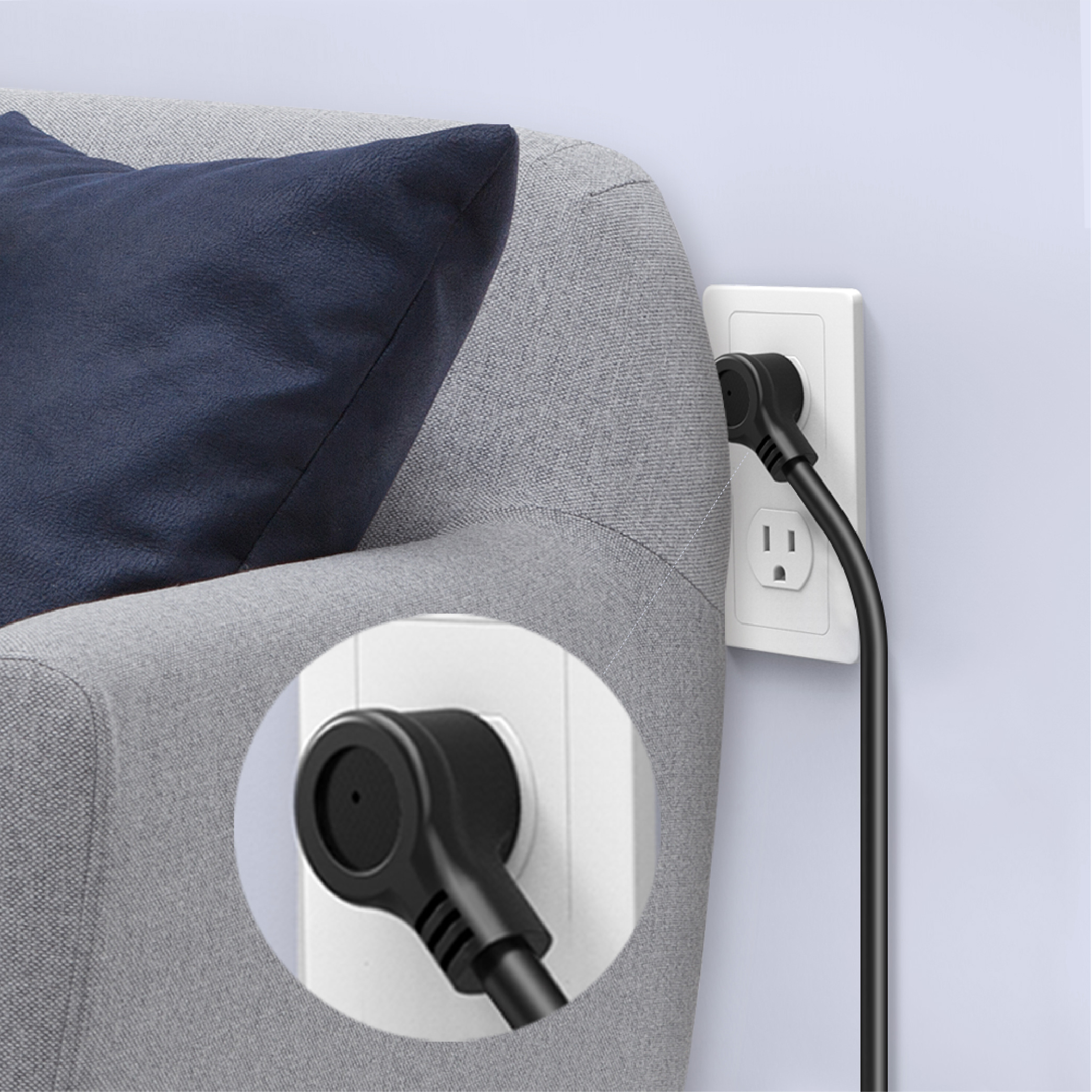power strip flat plug