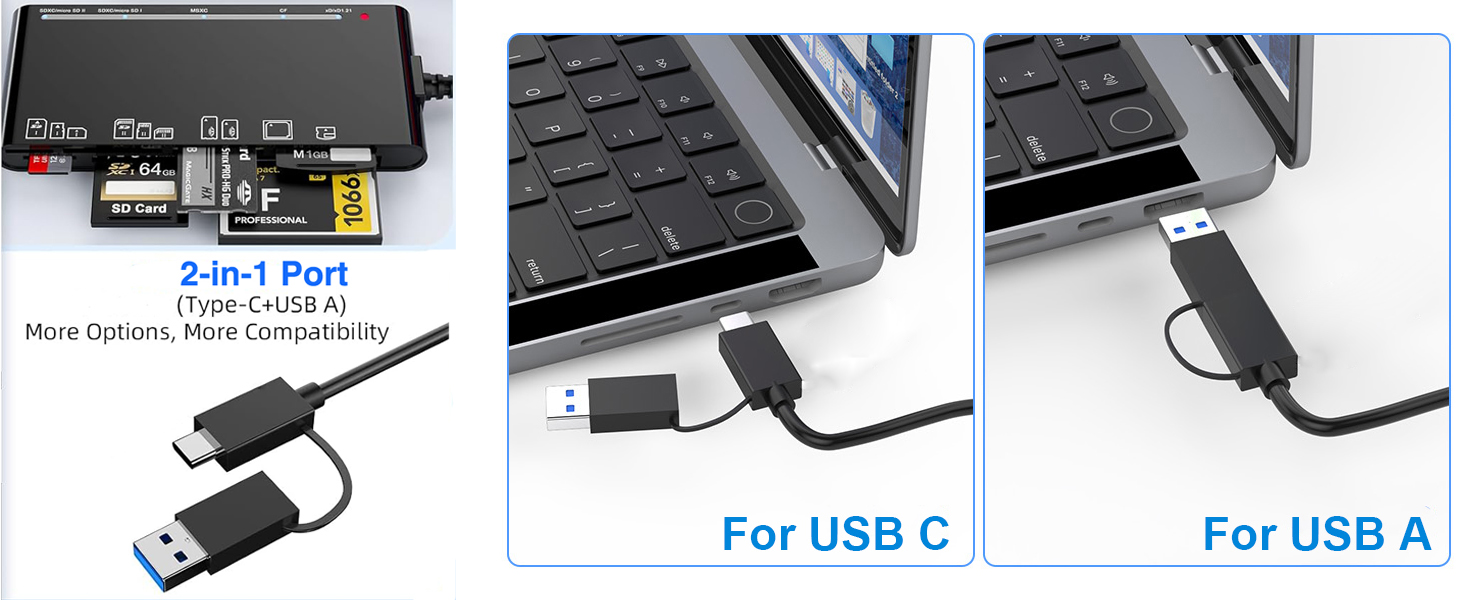 USB 3.0/USB C Multi SD Card Reader