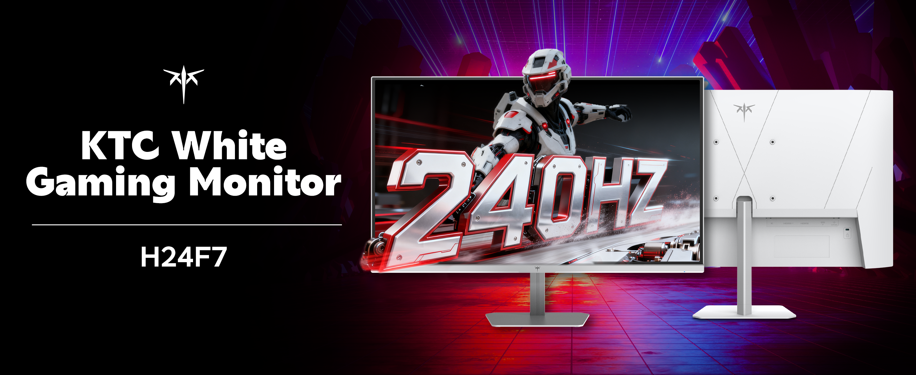 KTC White Gaming Monitor H24F7