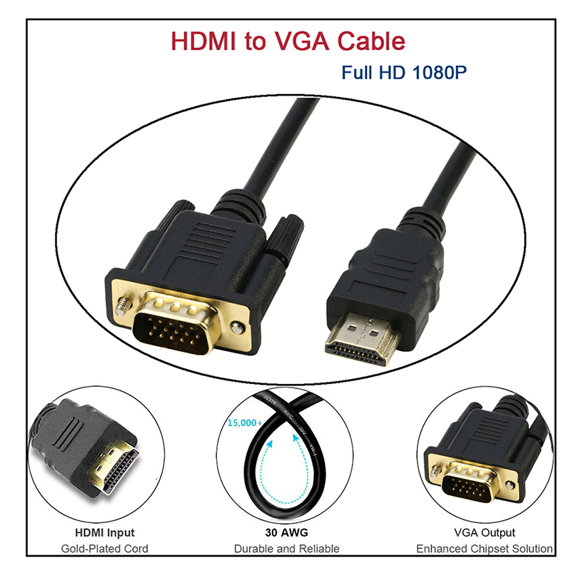 hdmi to vga, 1080p