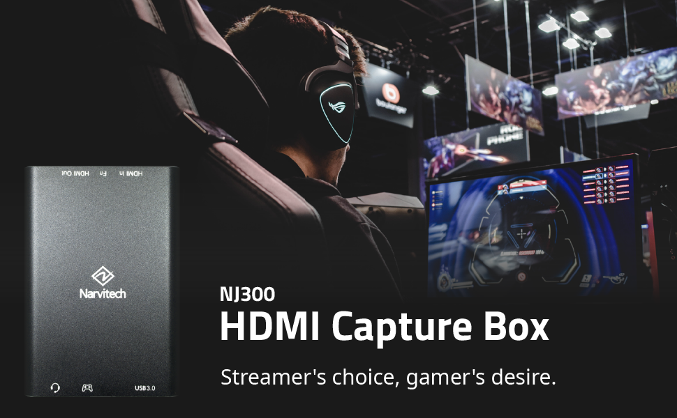 NJ300 HDMI Capture Box Streamer's choice, gamer's desire