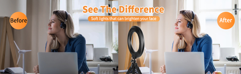 Clip On Ring Light For Laptop/Computer