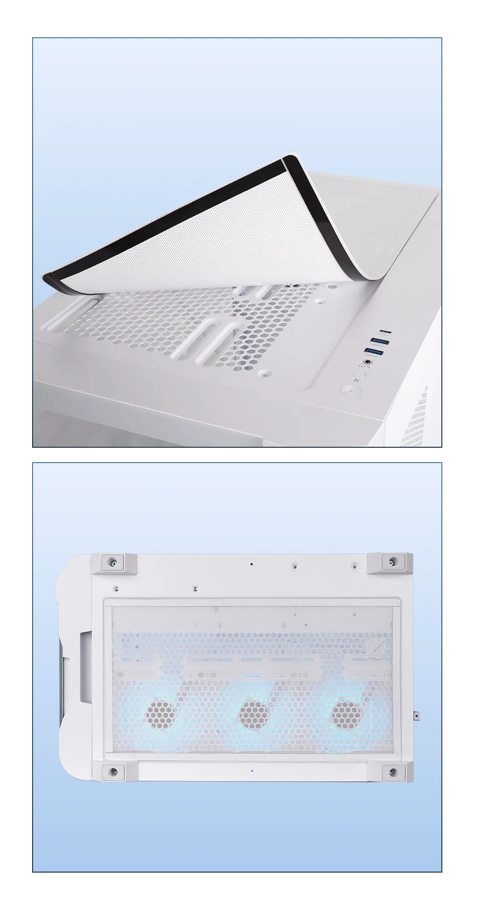 Thermaltake Vision 330 CR ARGB Snow Mid Tower Computer Case