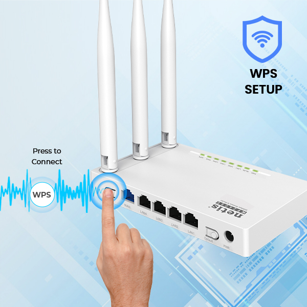 Netis WF2409E 300Mbps High-Speed Wireless N Router | Smart 3 x 5dBi High Gain Antennas