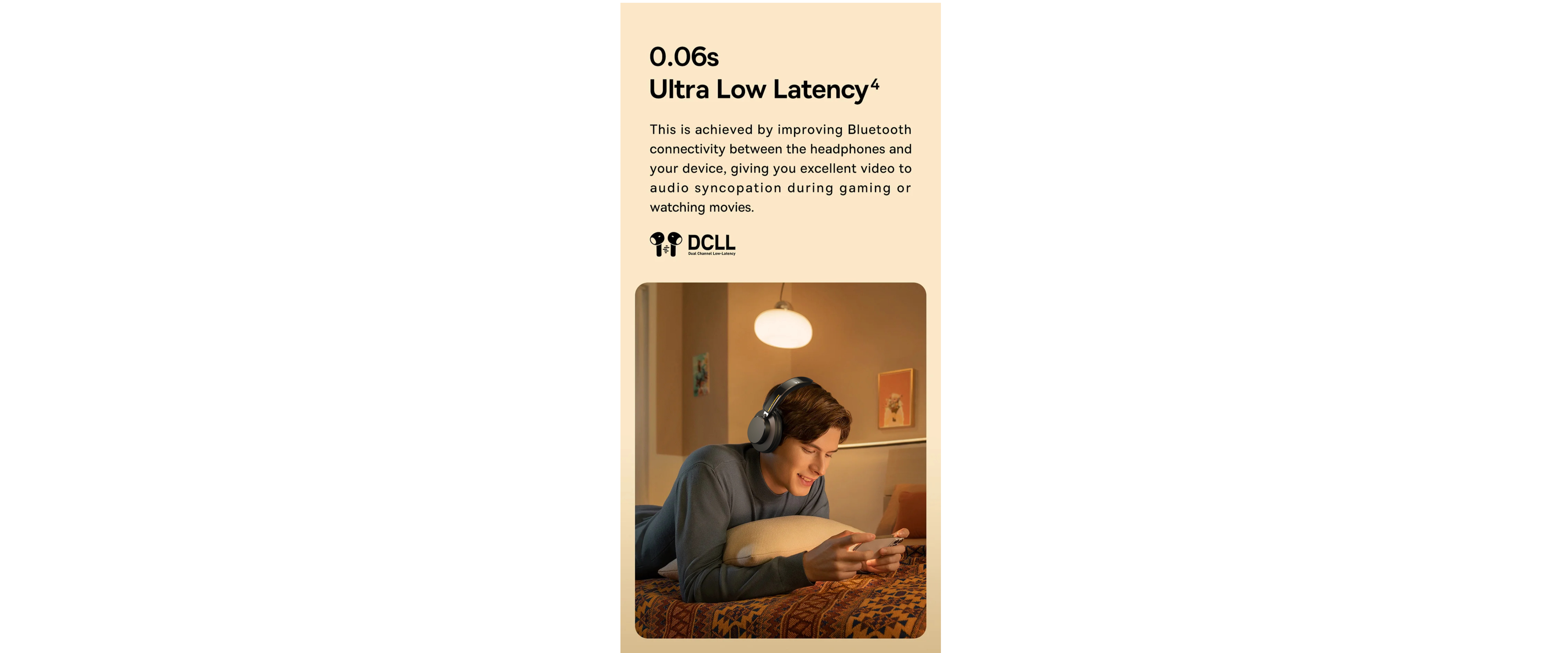 INMISS ANC500, 0.06s ultra low latency, DCLL tech, game & movie audio-video sync